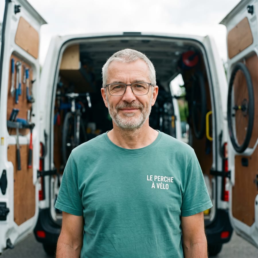 Nicolas, réparateur du Perche à Vélo